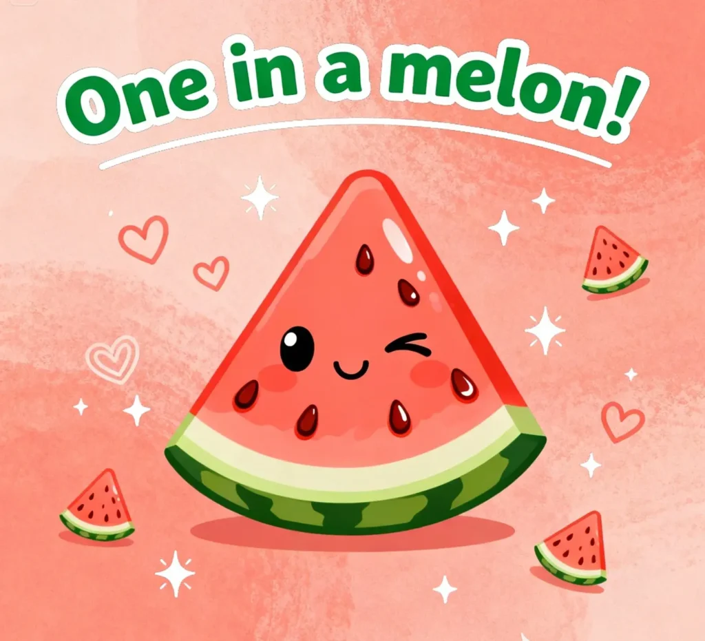 Cute sticker pack full of watermelon puns and fun melon designs for playful messages.