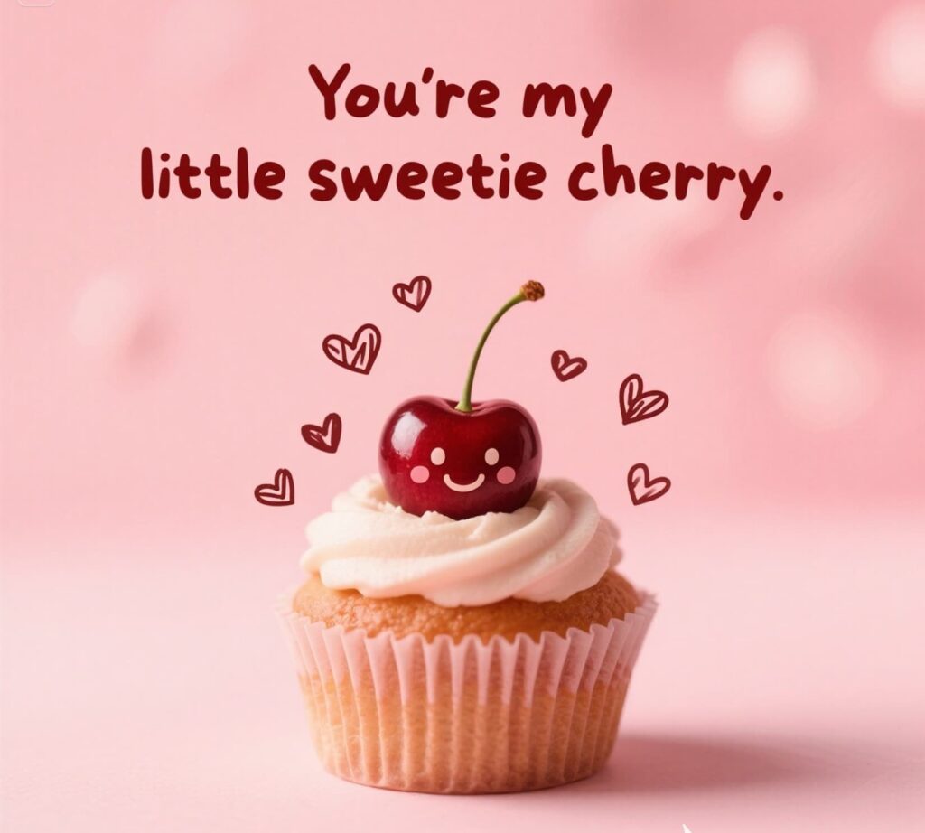 Cute cherry puns art with a smiling cherry and sweet playful charm.