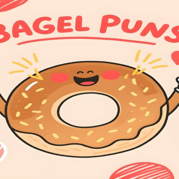 Fun Valentine's Day sticker with bagel puns, ideal for spreading love and laughter this holiday.