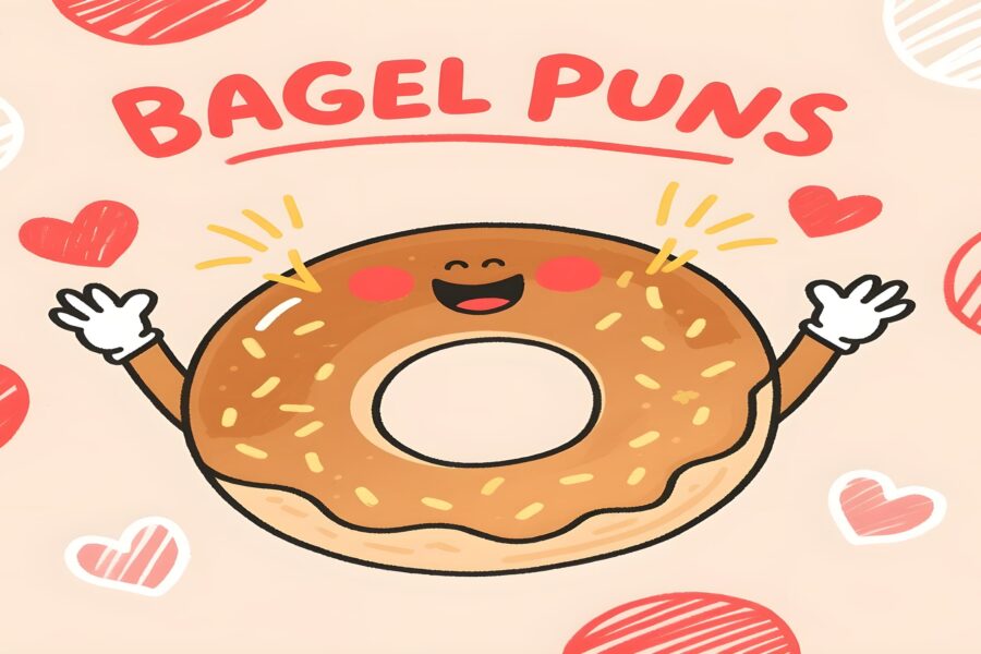 Fun Valentine's Day sticker with bagel puns, ideal for spreading love and laughter this holiday.