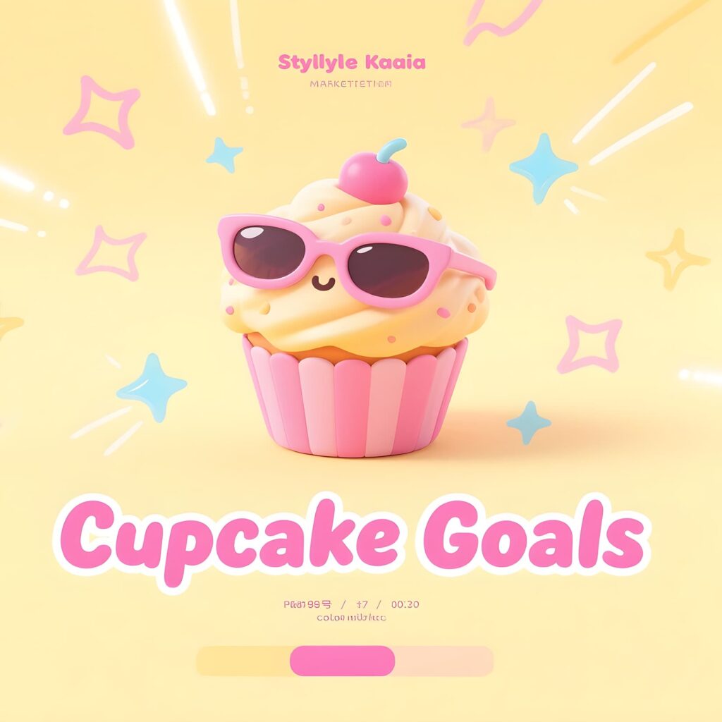 Colorful cupcakes with playful designs and puns, showcasing creative baking ideas by skykylina.