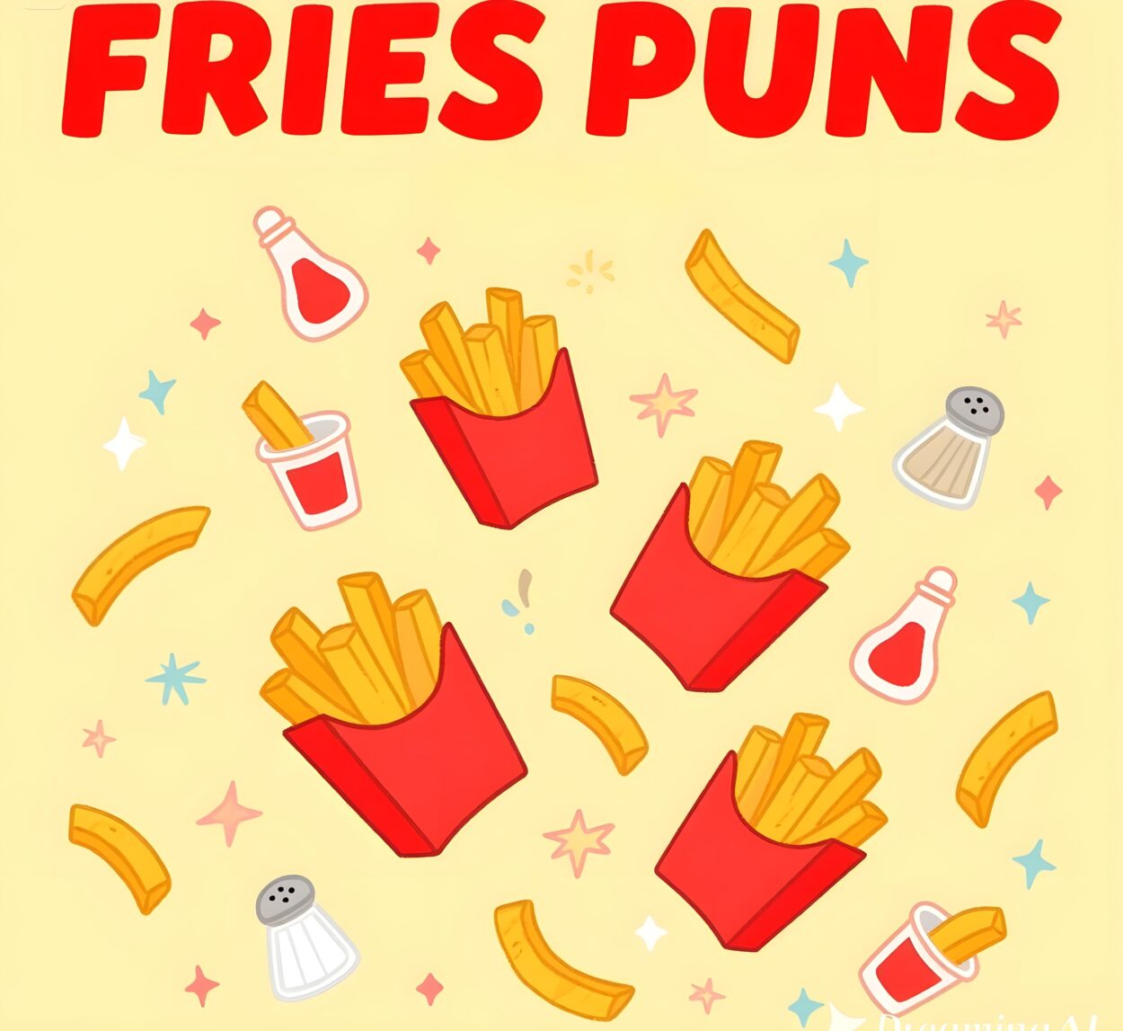 A humorous collection of fry-related puns created by Mr. Mr, highlighting clever wordplay and fun visuals.